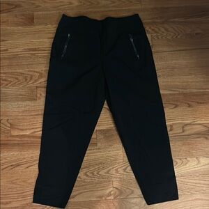 Athleta Black Pants with Tapered Leg and Elastic Waistband
